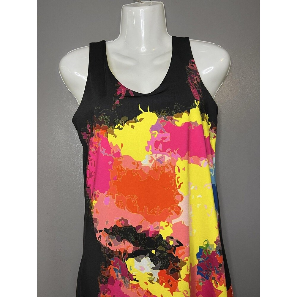 Volt Design Audrey Dress Womens Sm/Med Multicolor Art Floral Tank Boho Colorful